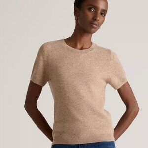 Quince Mongolian Cashmere Tee, Size Small